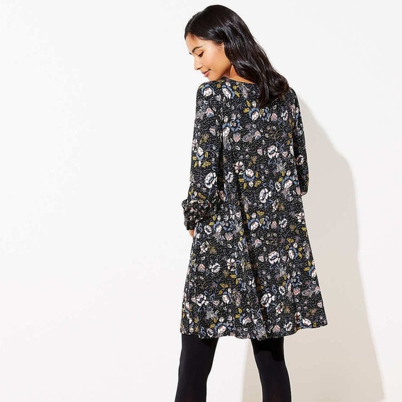 Ann Taylor loft floral meadow swing dress ❤️ - Picture 3 of 9